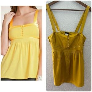 J. Crew Eliza Mustard Yellow 100% Silk Cami Size 4